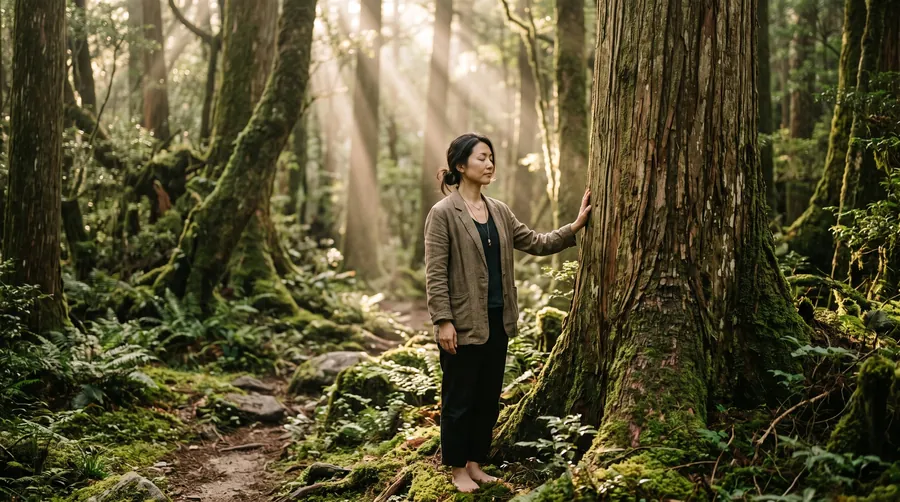 Waldbaden: was in einem japanischen Wald passiert